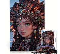 Spirited Eastern Maiden 1000 Pieces Jigsaw Puzzles for Teenagers Mind Skill Toy Leisure Fun Design Assembly Elegant Gift 50x75cm