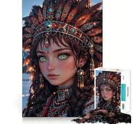 Spirited Eastern Maiden Hard Jigsaw Puzzle for Adults 1000 Pieces Smart Toy Casual Fun Accurate Cut Artistic Gift 38x52cm