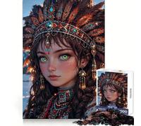 Spirited Eastern Maiden Jigsaw Puzzles for Teenagers 1000 Piece Mind Skill Toy Simple Fun Design Assembly Memorable Gift 38x26cm