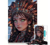 Spirited Eastern Maiden Jigsaw Puzzles for Teenagers 1000 Piece Mind Skill Toy Simple Fun Design Assembly Memorable Gift 38x26cm