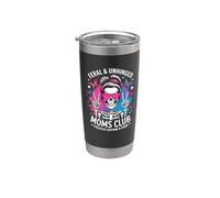 Spirited Eccentric Mom Skeleton Messy Bun Design Stainless Steel Insulated Tumbler