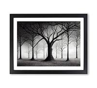 Spirited Tree Forest H1022 Framed Print for Living Room Bedroom Home Office Décor, Wall Art Picture Ready to Hang, Black A3 Frame (46 x 34 cm)