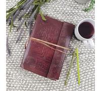Spiritial Gifts Leather Journal with Tree of Life Design, HandmadeBrown Vintage Style Diary, Leather Strap Closure Large Blank Personal Diary Notebook refillable Gift