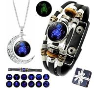 Spiritio Zodiac Leather Bracelet,Zodiac Signs Spirit Bracelet,Spirilet Bracelet Zodiac Manifestation,Multilayer Adjustable Zodiac Spirit Bracelet for Manifestation for Women Men (Scorpio)
