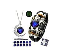 Spiritio Zodiacs Leather Bracelets, Zodiacs Signs Spirit Bracelets, Adjustable 12 Constellation Bracelet, Multilayer Zodiac Spirit Bracelet for Adult (Taurus)