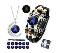 Spiritio Zodiacs Leather Bracelets, Zodiacs Signs Spirit Bracelets, Adjustable 12 Constellation Bracelet, Multilayer Zodiac Spirit Bracelet for Adult (Scorpio)