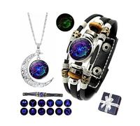 Spiritio Zodiacs Leather Bracelets, Zodiacs Signs Spirit Bracelets, Adjustable 12 Constellation Bracelet, Multilayer Zodiac Spirit Bracelet for Adult (Pisces)