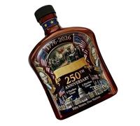 Spirits 250th Anniversary Decanter Patriotic Glass Carafe Half Centenary Heritage Jar Celebrating American History Barware 350ml Bourbon Bottle with Black