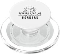Spirits Lead Me Where My Trust Is Without Borders Cross PopSockets PopGrip for MagSafe