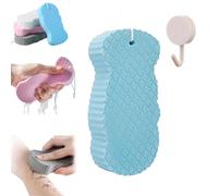 Spirittion/Ambirenton Magic Exfoliating Bath Sponge, Flairaura Exfoliating Sponge, 3D Super Soft Exfoliating Bath Sponge, Berosely Radiant Skin Sponge, Skin Friendly and Reusable (1pc*Blue)
