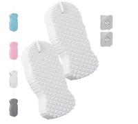Spirittion Magic Exfoliating Bath Sponge - 3D Newsparkings Super Soft Exfoliating Bath Sponge, Skin-Friendly Reusable Shower Sponge, Gentle Alternative to Gloves for Smooth Radiant Skin(2pcs-White)
