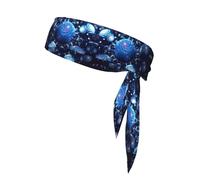 Spiritual Art Elastic Head Tie Headband, Running Tennis Sports Workout Karate Sweatband for Men and Women