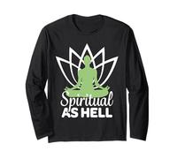 Spiritual As Hell Meditation Yoga Namaste Relaxation Lotus Long Sleeve T-Shirt