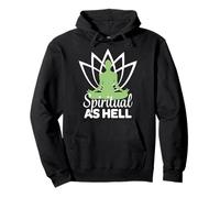 Spiritual As Hell Meditation Yoga Namaste Relaxation Lotus Pullover Hoodie