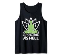 Spiritual As Hell Meditation Yoga Namaste Relaxation Lotus Tank Top