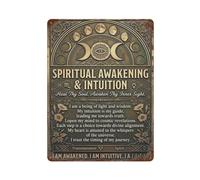 Spiritual Awakening And Intuition Pattern Metal Tin Sign Plaque | Wall Decor for Cafe, Club Bar, Office, Home Garden Metal Poster 4x16Inch or 8x8inch