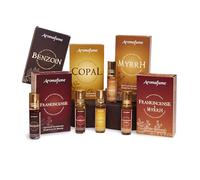 Spiritual Awareness Pure Resin Essential Oil Roll-On Blend Gift Set by Aromafume | 6 x 6ml | Frankincense, Copal, Benzoin & a Combination | For meditation, spiritual awakening