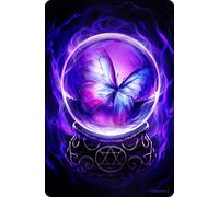 Spiritual Butterfly Small Tin Sign Purple 10x15cm