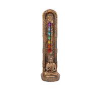 Spiritual & Cultural Bronzed Buddha Ascending Chakras Incense Burner 23.5cm - Resin