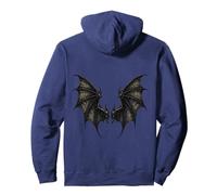 spiritual elegance | demon wings print on the back Pullover Hoodie