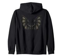 spiritual elegance | demon wings print on the back Zip Hoodie