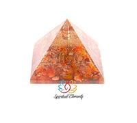 Spiritual Elementz Reiki Energized Carnelian Orgone Pyramid (3 * 3 Inch) With Clear Crystal Gemstone Copper Metal/Emf Protection Meditation Yoga Energy Generator (Stone Of Anti-Depression).-B07J1MCL