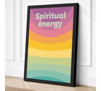 Spiritual Energy Flow Canvas Wall Art Print 30x20 Inch