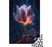 Spiritual Fire Flower 1000-Piece Adult Jigsaw Puzzle, 52x38cm/1000pcs; A Calm After-work Activity; Smooth White Card with Reduced Dust