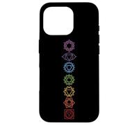 Spiritual Gift Zen Rainbow Chakras Aligned Yoga Lover Case for iPhone 16 Pro