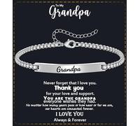 Spiritual Gifts for Men Teen Stocking Stuffers Men Bracelets I Love You Gifts for Him Adjustable Bar Silver Bracelet Birthday Christian Gift Motivational Encouragement Jewelry for Son Grandson Husband