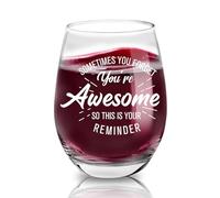 Spiritual Gifts for Women Red Wine Glass Easter Gifts Positive Affirmation Gift Easter Basket Fillers Inspirational Motivational Positivity Gift for Men Friends Colleagues Daughter Son