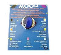 Spiritual Gifts Mood Ring - Oval Shaped; on a Card with Colour Coded Chart telling you your Inner Moods - adjustable to fit different size of fingers - from Usually dispatched within 2 working days.