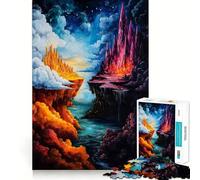 Spiritual Hell ﹨u Sky Hard Jigsaw Puzzle for Adults 1000 Pieces Smart Toy Casual Fun Accurate Cut Artistic Gift 38x26cm