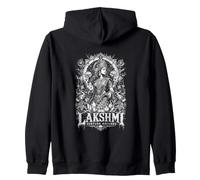 Spiritual Hindu Lakshmi Fortune Ascends Prosperity Zip Hoodie