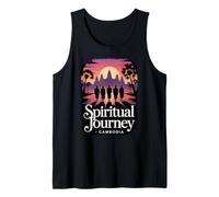 Spiritual Journey Cambodia, Buddhist Monks Fun Sunset Temple Tank Top