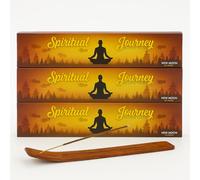 Spiritual Journey Incense Sticks - 3 Pack by New Moon Aromas | Calming Aromatic Blend for Meditation & Relaxation | Includes Free Incense Burner | Vegan | Long-Lasting Fragrance