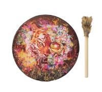 Spiritual Music Drums | Shamanic Percussion Instrument | Shamanic Drum, Shamanic Musical Toolset, Spiritual Music Supplies For Home, Native Hand Drum, Ritual Drum With Gavel
