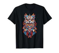 Spiritual Owl Mandala Feather Jewellery Occult Shaman T-Shirt