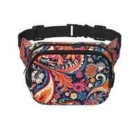 Spiritual Patterns Fitness travel shoulder bag, fashionable and casual waist bag, square double-layer waist bag, Black, One Size, Black, One Size