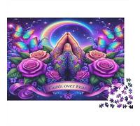 Spiritual Prayer Art 1000 Pc Sturdy Cardboard Jigsaw Puzzle Bundle Couple Partners Fun Challenge Brain Training Gifts Gift Idea 38x26cm/1000pcs
