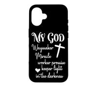 Spiritual Quote Waymaker Miracle Worker Light in Darkness Case for iPhone 16