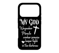 Spiritual Quote Waymaker Miracle Worker Light in Darkness Case for iPhone 17 Pro