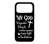 Spiritual Quote Waymaker Miracle Worker Light in Darkness Case for iPhone 17 Pro Max