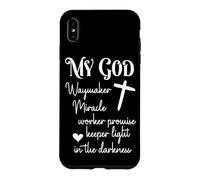 Spiritual Quote Waymaker Miracle Worker Light in Darkness Case for iPhone XS Max
