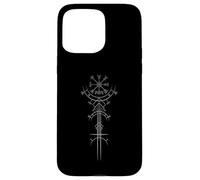 Spiritual Runes Compass Viking Nordic Warrior Mythology Case for iPhone 15 Pro Max