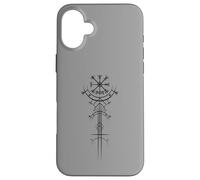 Spiritual Runes Compass Viking Nordic Warrior Mythology Case for iPhone 16 Plus