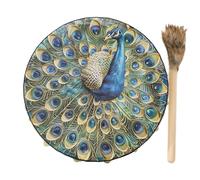 Spiritual Shamanic Drum, Shaman Bird Drum - Meditation Drum Hand Drum, Siberian Drum Bird Pattern, 9.8 Inch Spiritual Instrument for Spiritual Music, Meditation