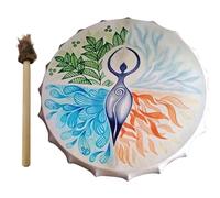 Spiritual Shamanic Music Drum - Blank Back Sound Decor, Siberian Goddess Percussion Art, Mystic Drum Ornament | Tribal Ethnic Drum Wall Display, Decorazion