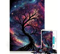 Spiritual Space Tree Jigsaw Puzzles 1000 Piece for Teenagers Mind Skill Toy Cozy Relax Design Assembly Thoughtful Gift 38x26cm