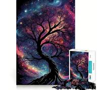 Spiritual Space Tree Jigsaw Puzzles 1000 Piece for Teenagers Mind Skill Toy Cozy Relax Design Assembly Thoughtful Gift 38x52cm